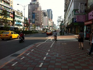 台北市内の自転車レーン